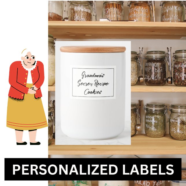 Grandma's Secret Recipe Cookies Personalised Food Label (Creator Uploaded)