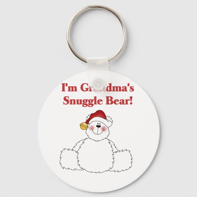 Grandma's Snuggle Bear Tshirts and Gifts Key Ring (Front)