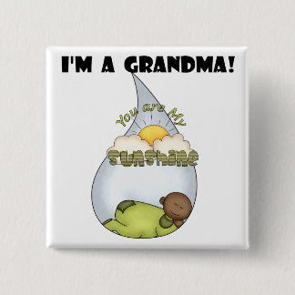 Grandma's Sunshine-African American Boy 15 Cm Square Badge