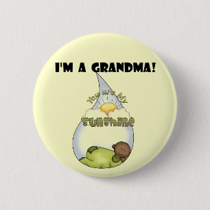 Grandma's Sunshine-African American Boy 6 Cm Round Badge