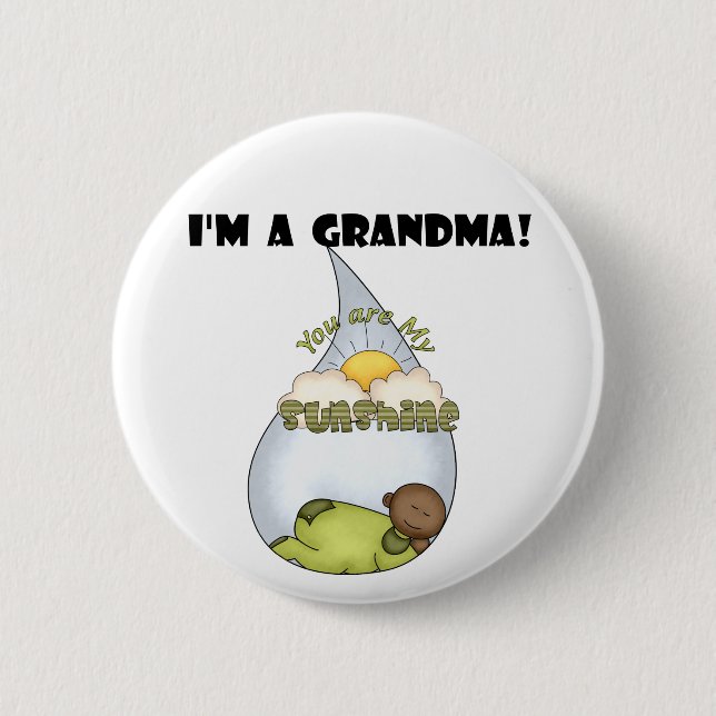 Grandma's Sunshine-African American Boy 6 Cm Round Badge (Front)