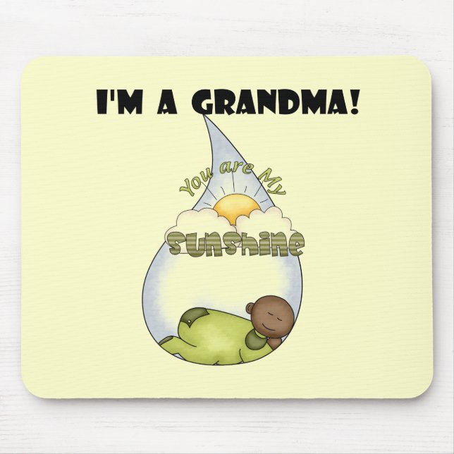 Grandma's Sunshine-African American Boy Mouse Pad (Front)