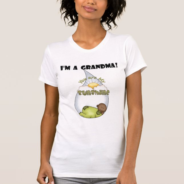 Grandma's Sunshine-African American Boy T-Shirt (Front)
