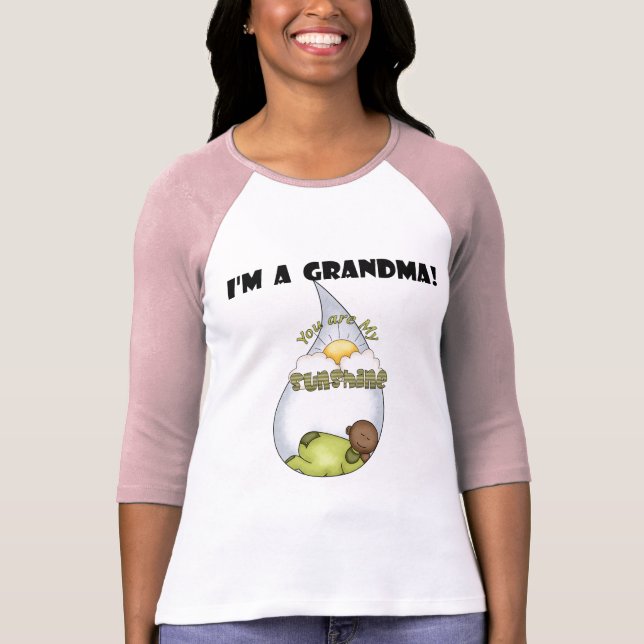 Grandma's Sunshine-African American Boy T-Shirt (Front)