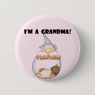 Grandma's Sunshine-African American Girl 6 Cm Round Badge