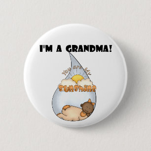 Grandma's Sunshine-African American Girl 6 Cm Round Badge