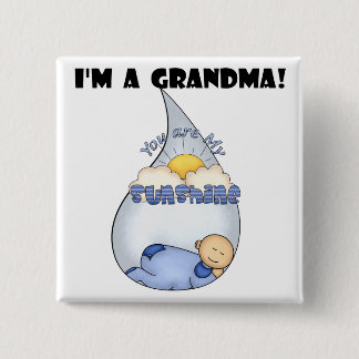 Grandma's Sunshine-Boy T-shirts and Gifts 15 Cm Square Badge