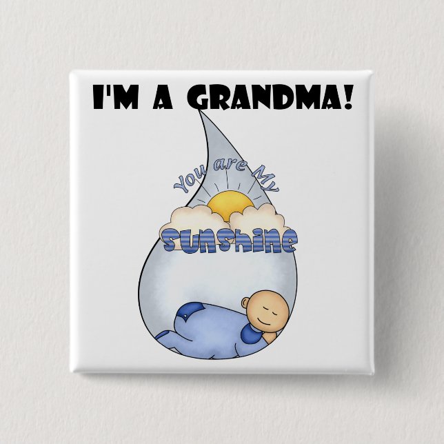 Grandma's Sunshine-Boy T-shirts and Gifts 15 Cm Square Badge (Front)