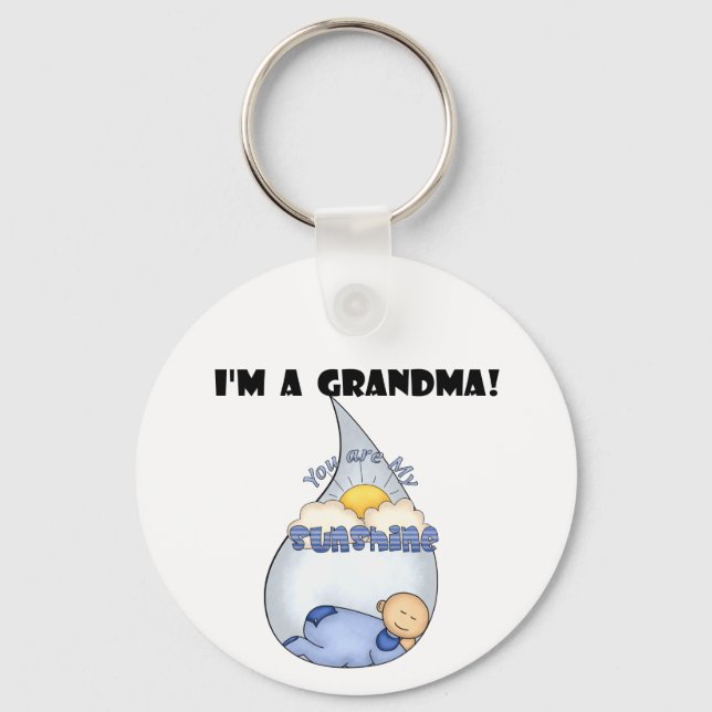 Grandma's Sunshine-Boy T-shirts and Gifts Key Ring (Front)