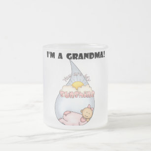 Grandma's Sunshine - Girl Tshirts and Gifts Frosted Glass Coffee Mug