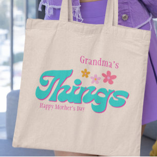 Grandma's Things Retro  Tote Bag