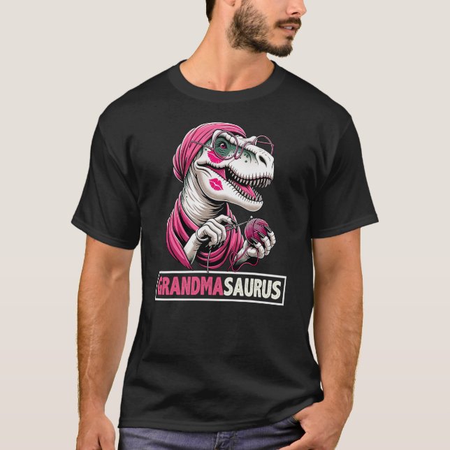 Grandmasaurus - Funny Dinosaur T-rex Mother's Day  T-Shirt (Front)