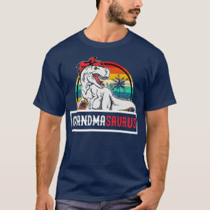 Grandmasaurus T Rex Dinosaur Grandma Saurus Family T-Shirt