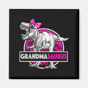Grandmasaurus T-rex Matching Funny Grandma Saurus Magnet