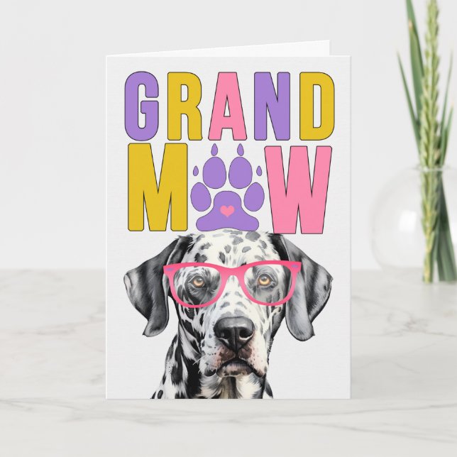 GrandMAW Dalmatian GrandDOG Grandparents Day Holiday Card (Front)