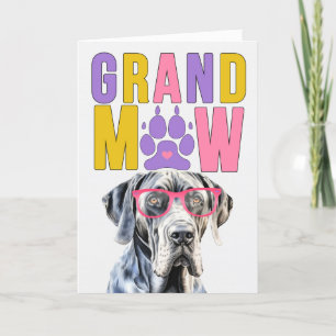 GrandMAW Great Dane GrandDOG Grandparents Day Holiday Card