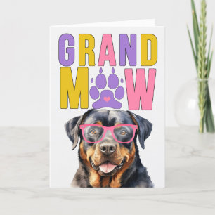GrandMAW Rottweiler GrandDOG Grandparents Day Holiday Card
