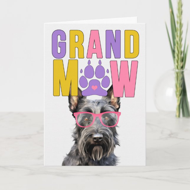 GrandMAW Scottie GrandDOG Grandparents Day Holiday Card (Front)