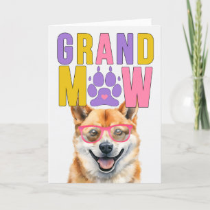 GrandMAW Shiba Inu GrandDOG Grandparents Day Holiday Card