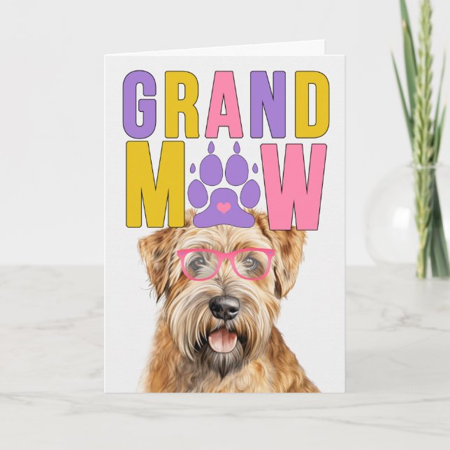 GrandMAW Wheaten Terrier Funny Grandparents Day Holiday Card (Front)