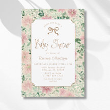 Grandmillenial Blush Sage Anemone Gold Baby Shower