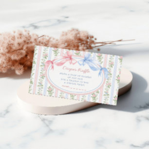 Grandmillenial Bows Twins Diaper Raffle Card