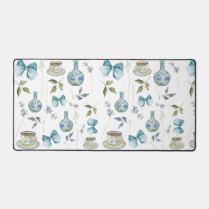 Grandmillenial pattern classy girly desk mat