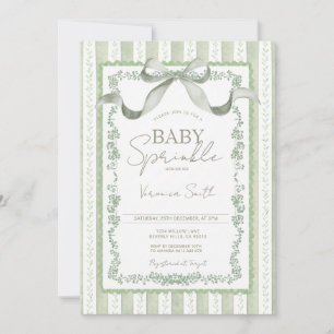 Grandmillenial Sage Botanical Baby Sprinkle  Invitation
