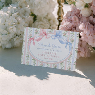 Grandmillenial Twins Baby Shower Thank You Enclosure Card
