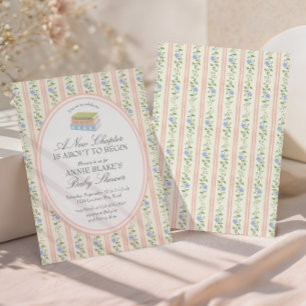 Grandmillennial A New Chapter Begins Baby Shower Invitation
