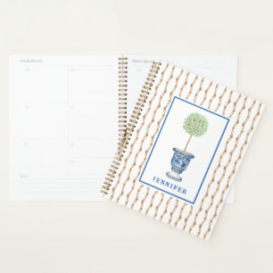 Grandmillennial Bamboo Chinoiserie Topiary    Planner