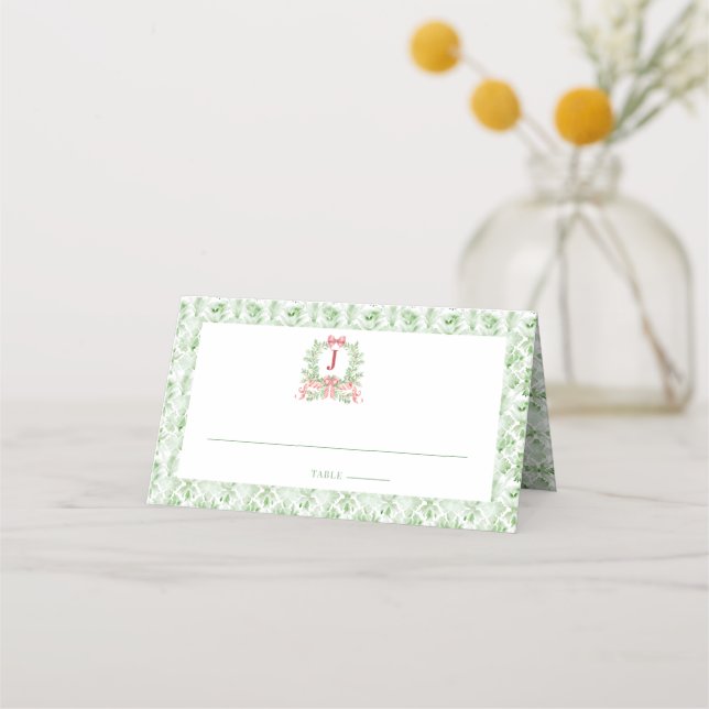 Grandmillennial Christmas  Place Card (Front)