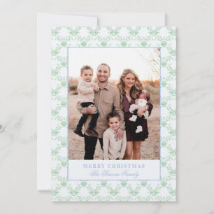 Grandmillennial Christmas Trellis Photo Invitation