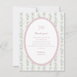 Grandmillennial Floral Baby Shower Thank you card