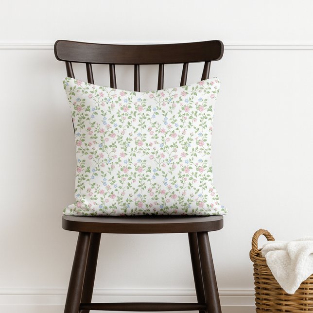 Grandmillennial Floral Nursery Decor Pillow (Creator Uploaded)