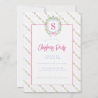 Grandmillennial Ginger Jar Crest Monogram