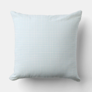 Grandmillennial Gingham - Cottagecore Baby Blue Cushion