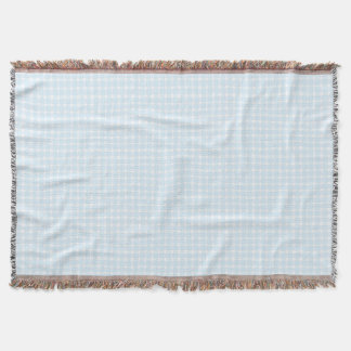 Grandmillennial Gingham - Cottagecore Baby Blue Throw Blanket