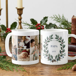 Grandmillennial Holly Crest Multi Photo Coffee Mug