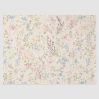 Grandmillennial Pastel Floral Vintage Cottage Tissue Paper