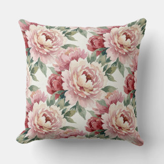 Grandmillennial Peonies | Blush Cream Cushion