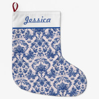 Grandmillennial Pink & Blue Damask
