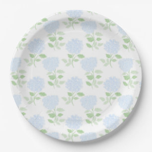 Grandmillennial Watercolor Hydrangea Paper Plates