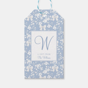 Grandmillennial White Floral Chinoiserie Gift Tags