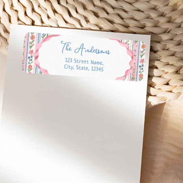 Grandmillennial Wildflower Return Address Label (Creator Uploaded)