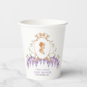 Grandmillennial Wisteria Baby Shower Paper Cups