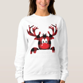 Grandmom Always be yourself Reindeer Santa Hat Buf Sweatshirt