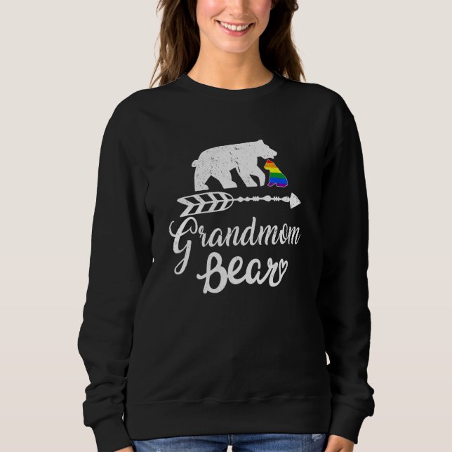Grandmom Bear Lgbt Lgbtq Rainbow Pride Gay Lesbian Sweatshirt (Front)