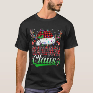 Grandmom Claus Christmas Lights Matching Family Xm T-Shirt