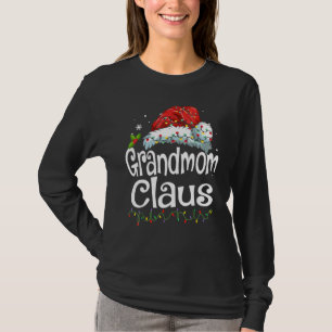 Grandmom Claus Santa Christmas Pajama Family Match T-Shirt